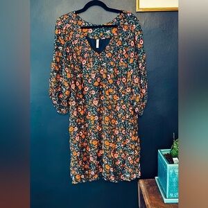 Xhilaration Orange and Pink Asymmetrical Dress